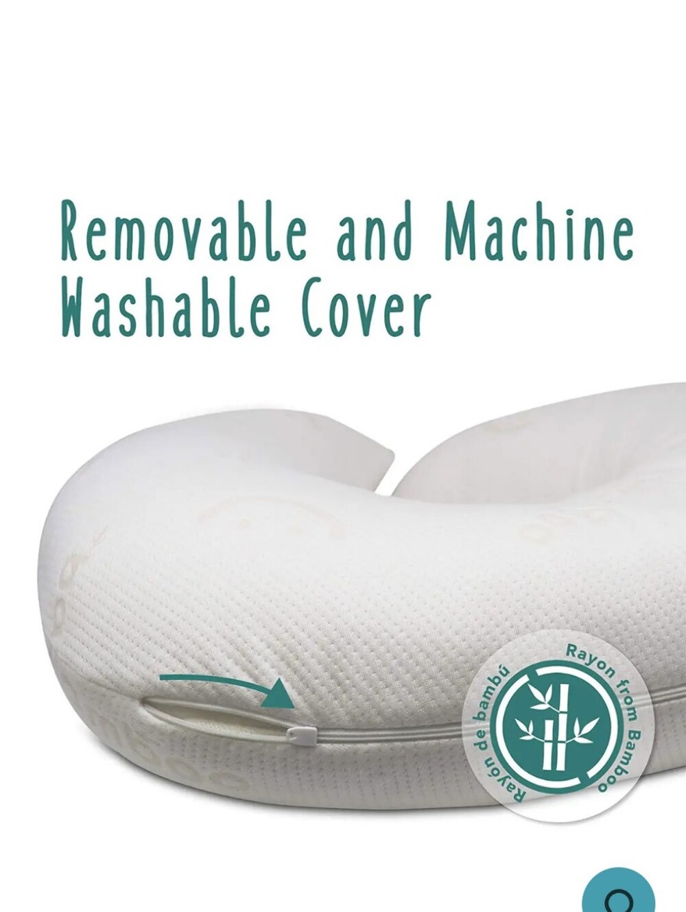 baby works memory foam feeding pillow with extra cotton covers & storage case - Picture 3 of 15